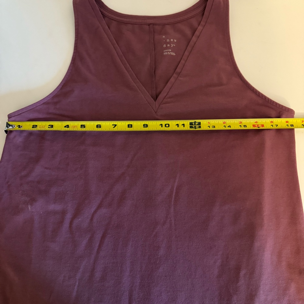 A New Day Women's Medium Sleeveless V-Neck Pullover Mauve Pink Summer Mini Dress - Picture 7 of 11